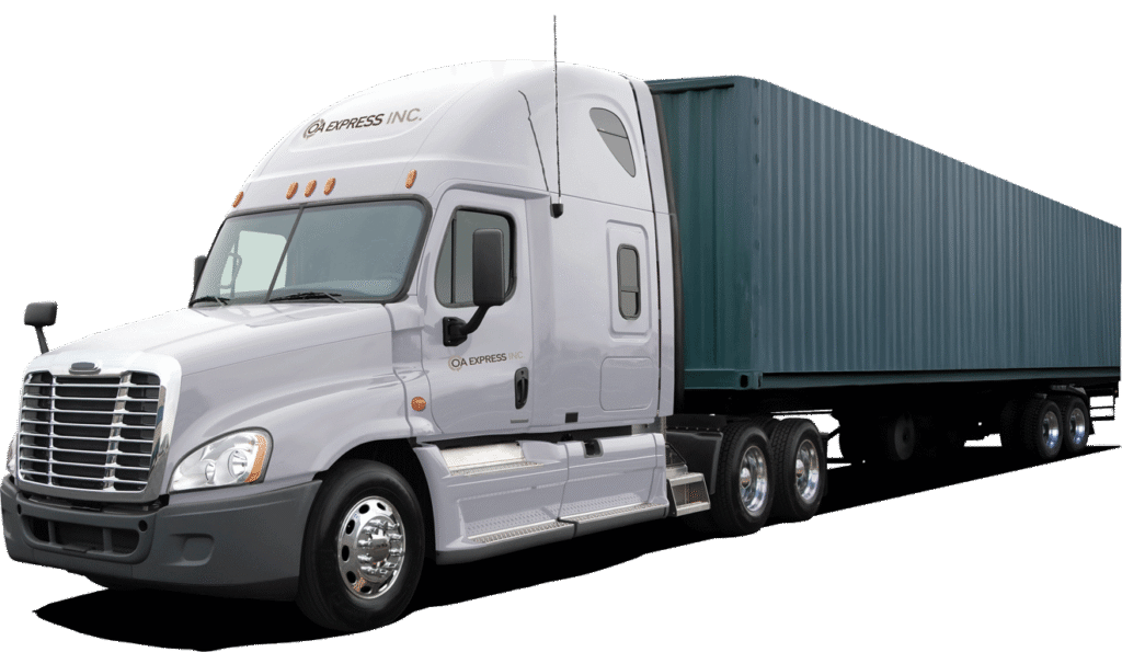 OA Express tractor trailer with logo